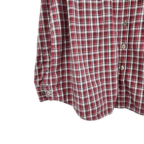 Lauren Ralph Lauren Red Plaid Button Down Shirt - Picture 5 of 8